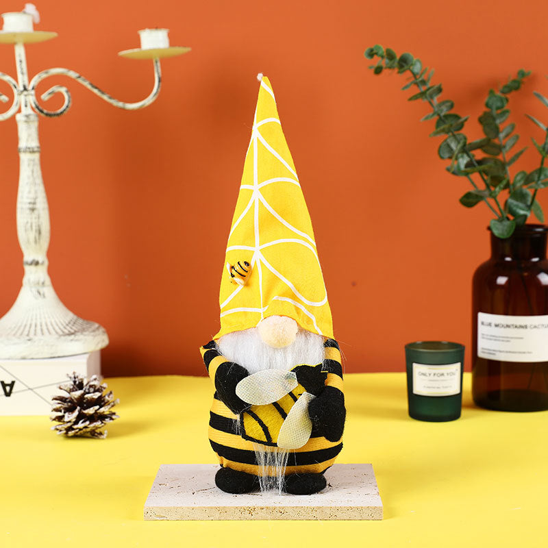 Bee Gnome Decoration Set for Playful Seasonal Style