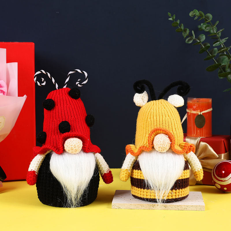 Bee Gnome Ornaments – Whimsical Knitted Home Decor