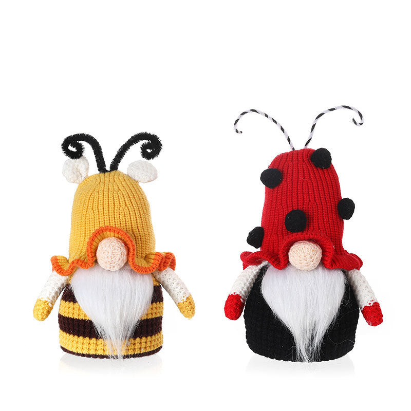 Bee Gnome Ornaments – Whimsical Knitted Home Decor