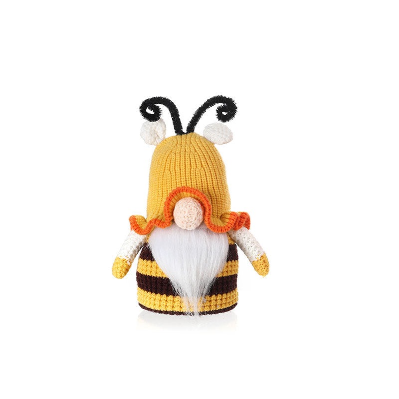 Bee Gnome Ornaments – Whimsical Knitted Home Decor