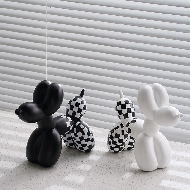 Balloon Dog Sculpture for Modern Monochrome Interiors