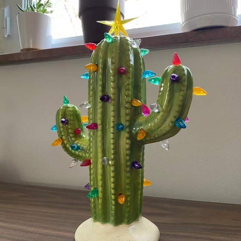 Cactus LED Lamp for Playful Multicolor Room Ambience