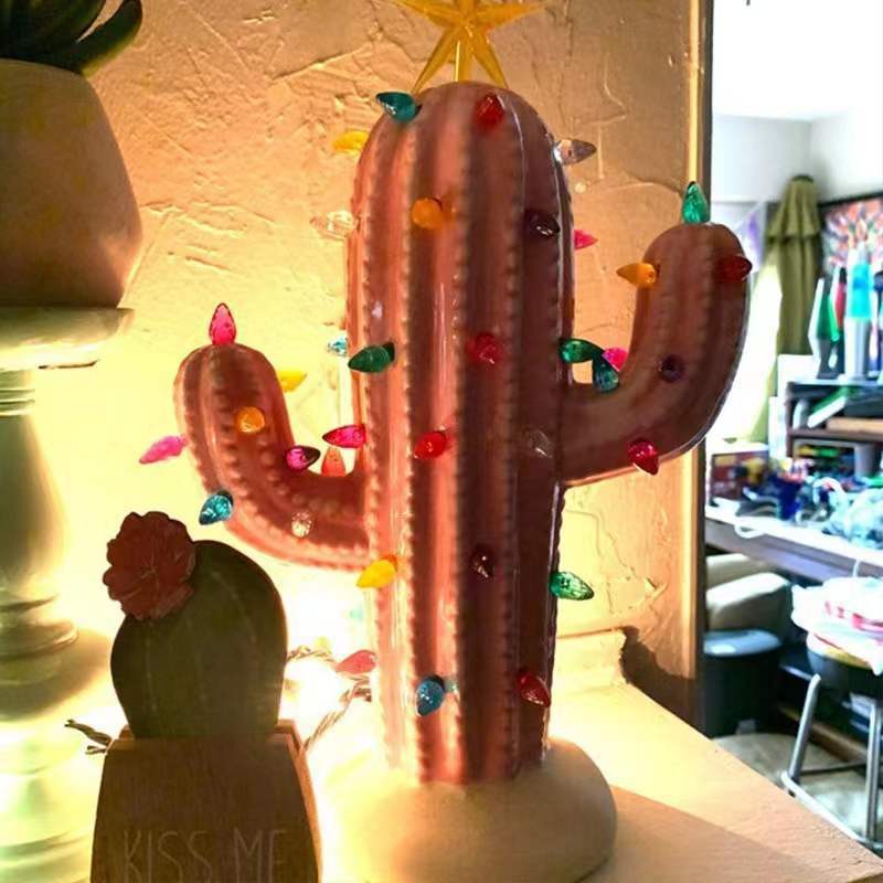 Cactus LED Lamp for Playful Multicolor Room Ambience