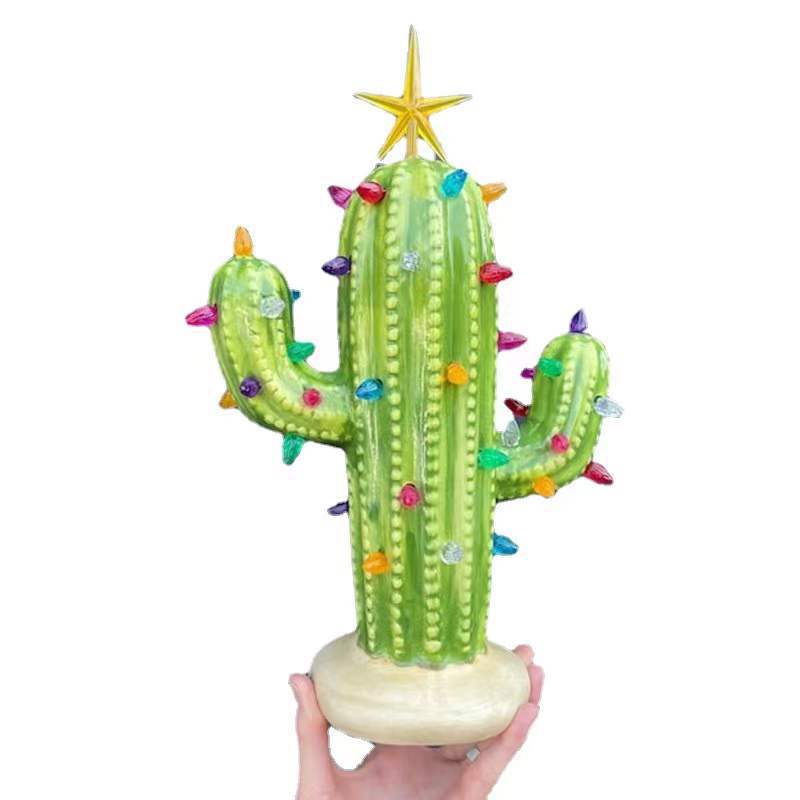 Cactus LED Lamp for Playful Multicolor Room Ambience