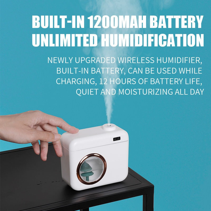 Mini Camera Humidifier with Night Light for Bedroom