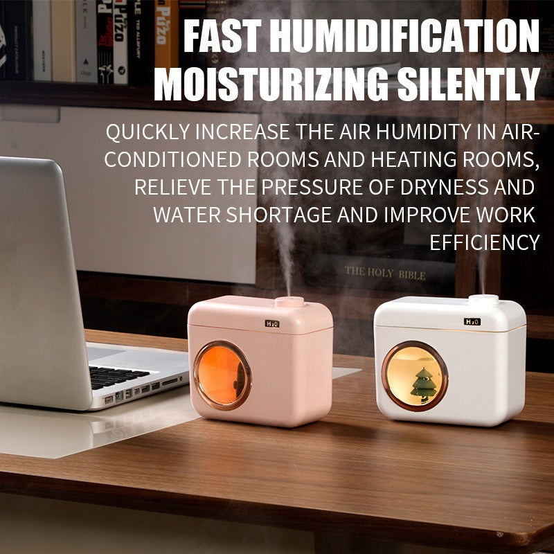 Mini Camera Humidifier with Night Light for Bedroom
