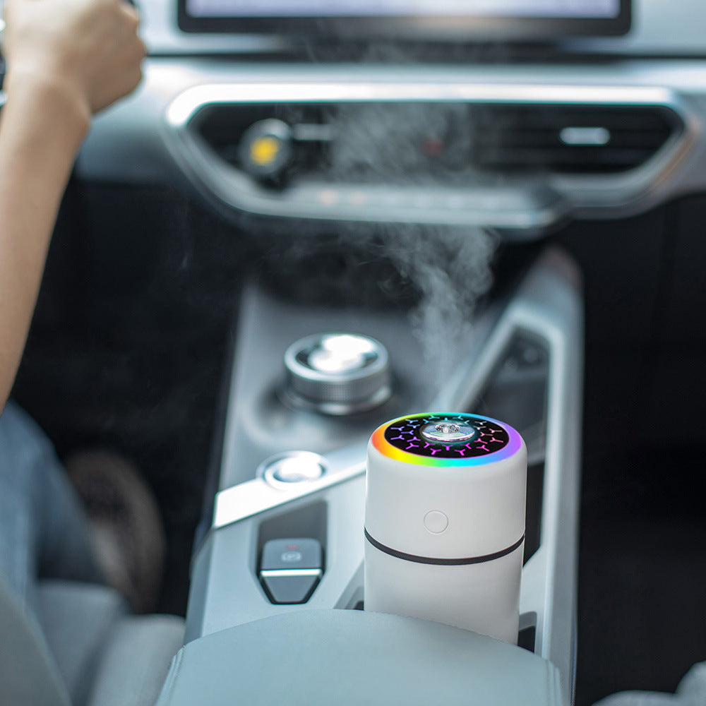 Car USB Humidifier with Rainbow Mood Light for Desks