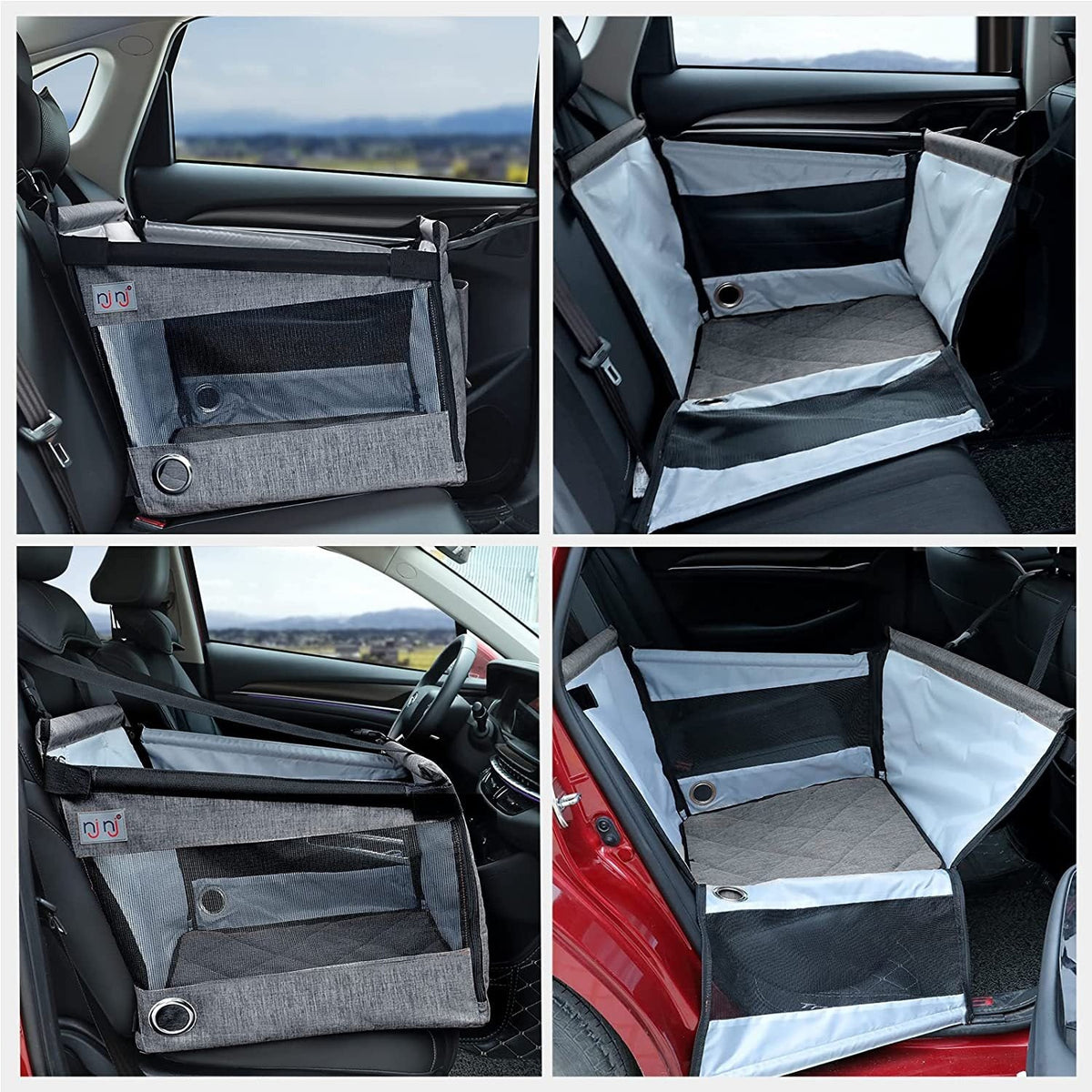 Pet Car Carrier With Waterproof Rear-Seat Protection