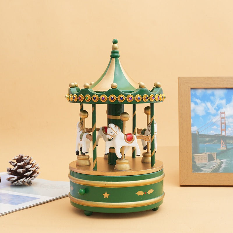 Carousel Music Box for Nostalgic Festive Holiday Charm