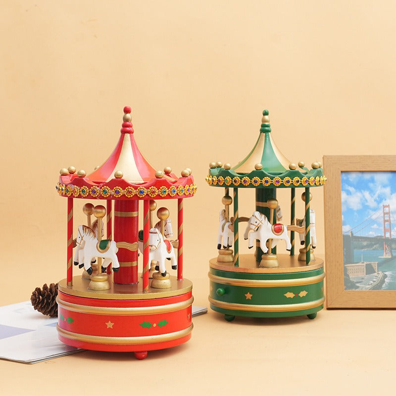 Carousel Music Box for Nostalgic Festive Holiday Charm