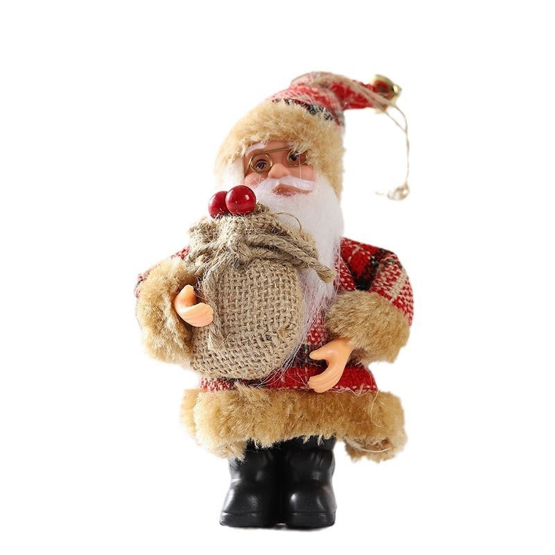 Santa Claus Plush Ornament for Cozy Christmas Displays