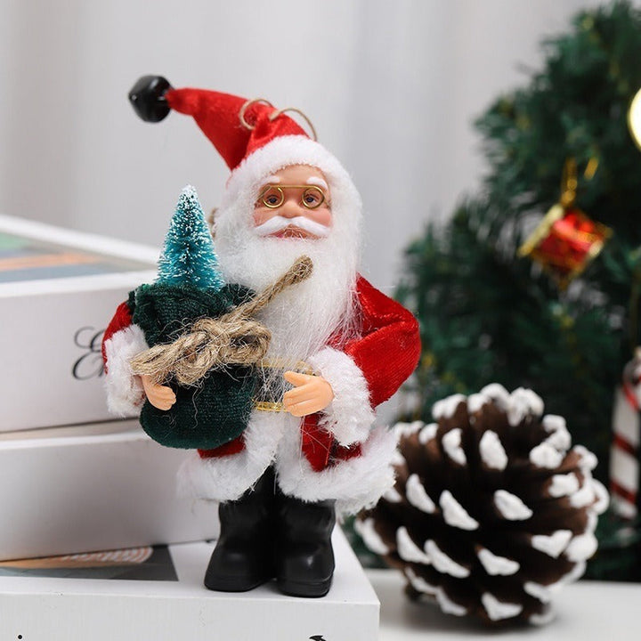 Santa Claus Plush Ornament for Cozy Christmas Displays