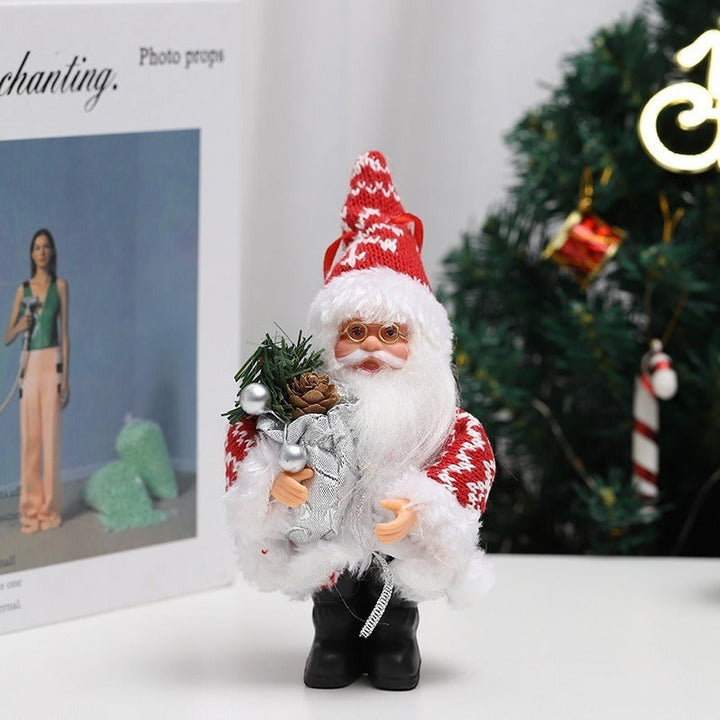 Santa Claus Plush Ornament for Cozy Christmas Displays