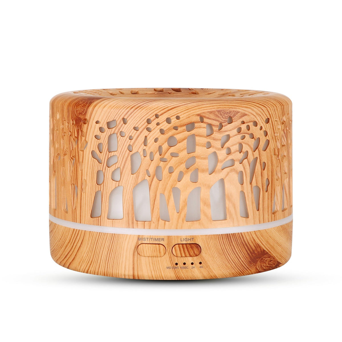 Wood Grain Aromatherapy Diffuser with LED Light 500ml