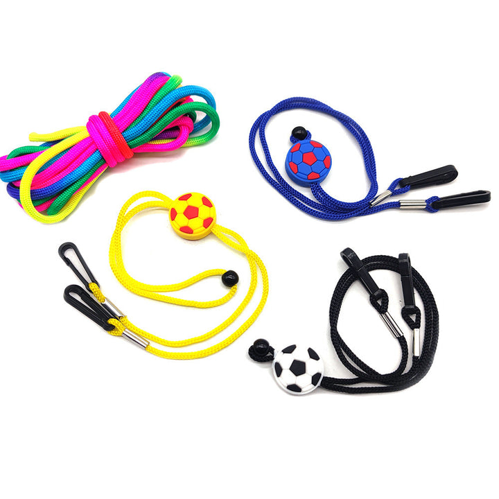 Kids Mask & Hat Lanyard | Adjustable Soccer Charm