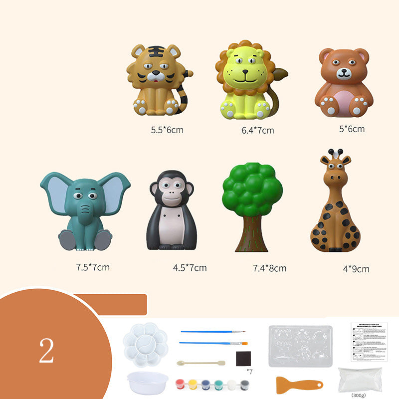 Children's Plaster Painting Set for Creative Dino Play