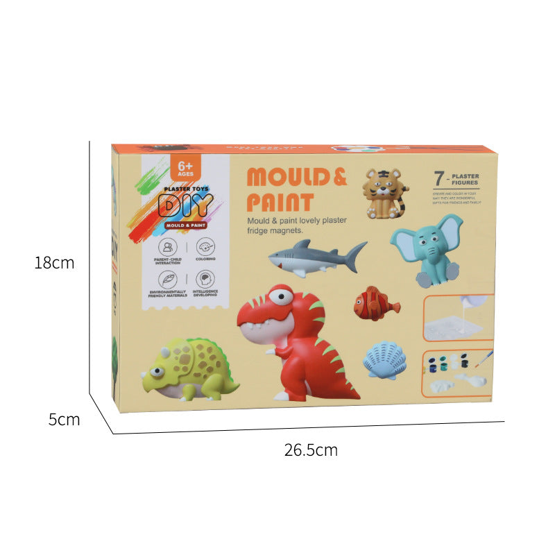 Children's Plaster Painting Set for Creative Dino Play