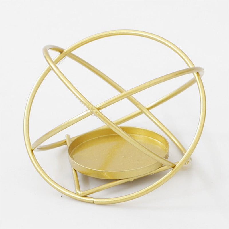 Geometric Candle Holder for Sculptural Tabletop Glow