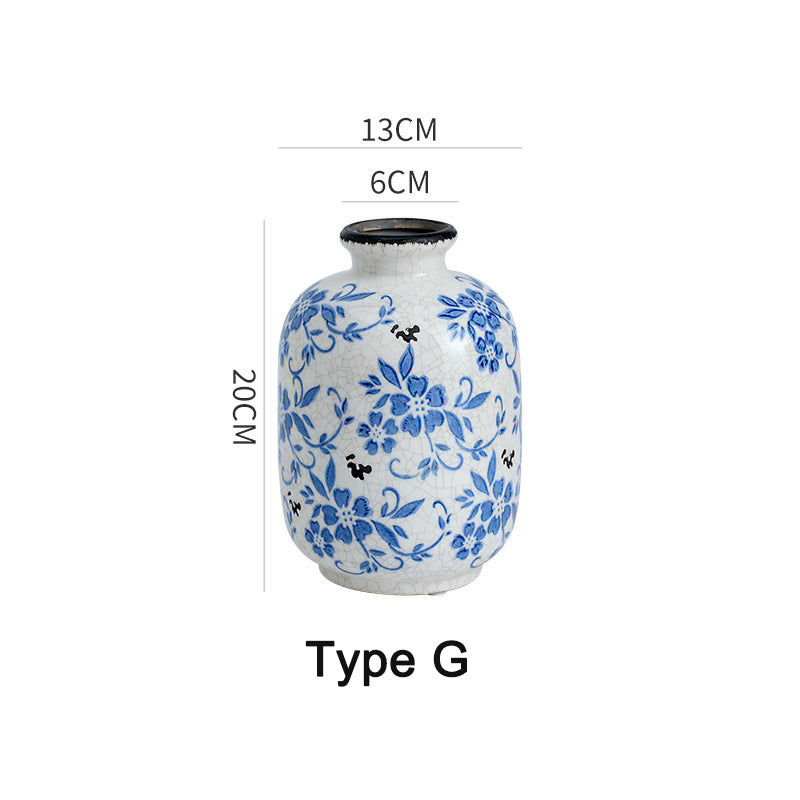 Blue And White Ceramic Vase For Timeless Vintage Style