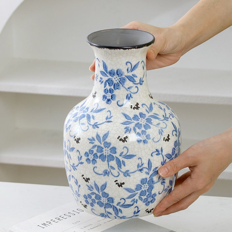 Blue And White Ceramic Vase For Timeless Vintage Style