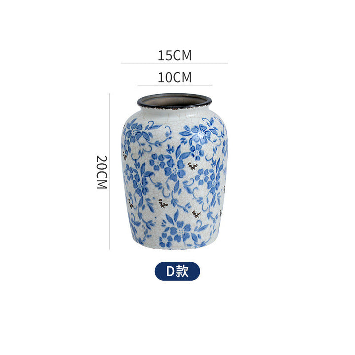 Blue And White Ceramic Vase For Timeless Vintage Style