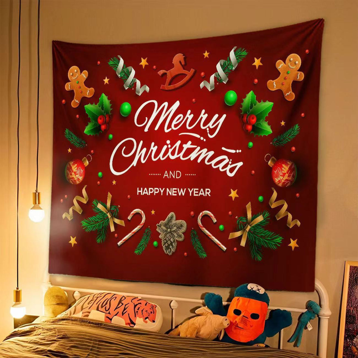 Christmas Tapestry Wall Hanging for Festive Holiday Decor