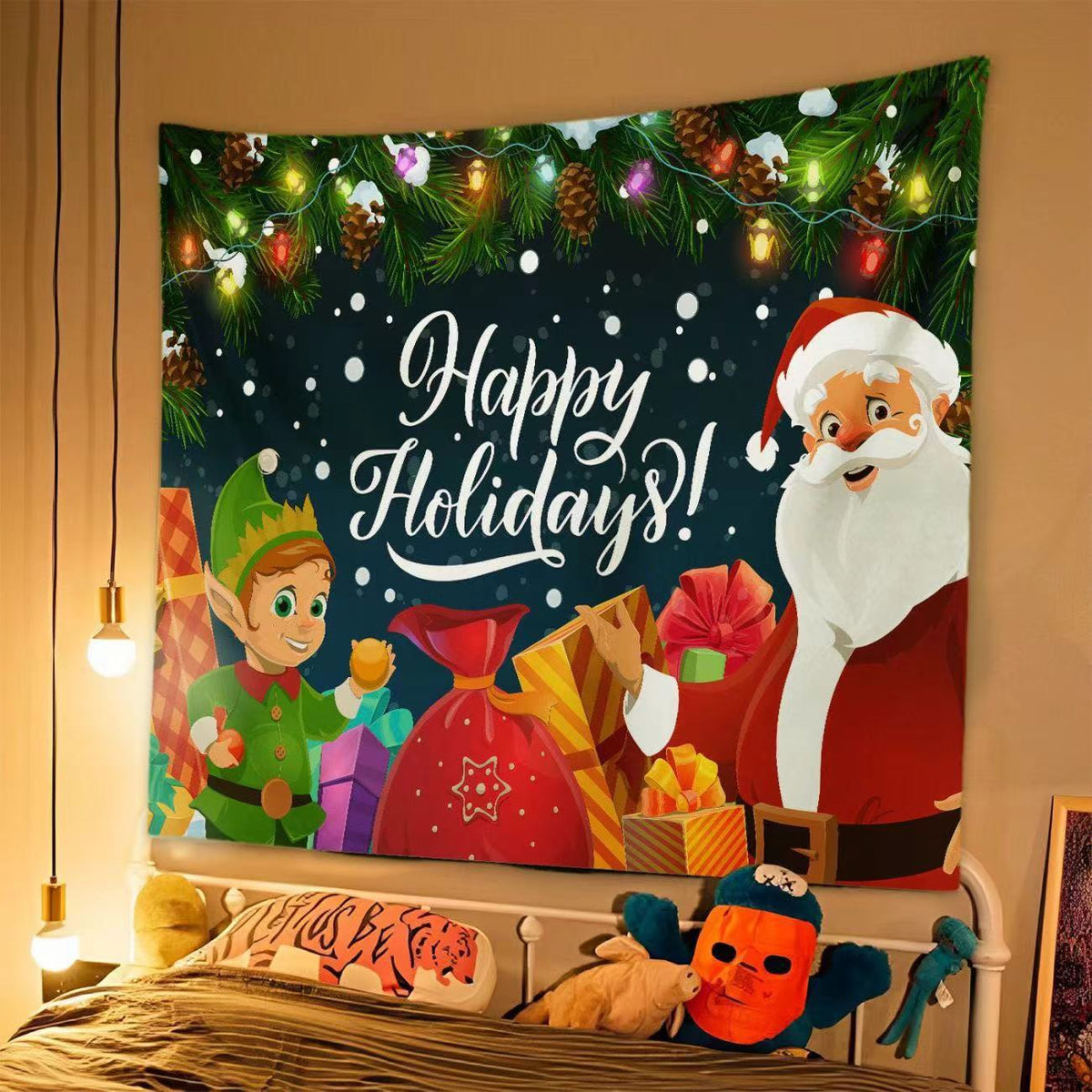 Christmas Tapestry Wall Hanging for Festive Holiday Decor