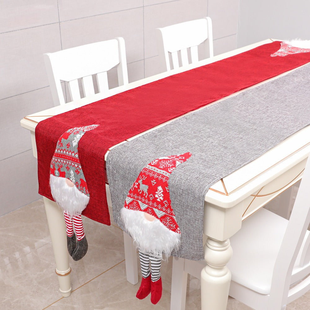 Christmas Gnome Table Runner Festive Holiday Decor
