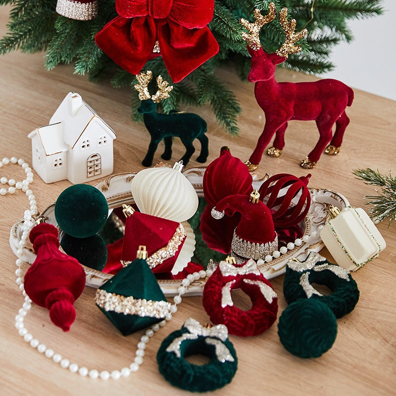Flocked Christmas Ornaments for a Luxe Holiday Tree