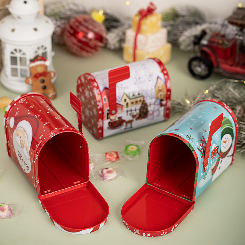 Christmas Mailbox Tin Gift Box for Festive Candy Treats