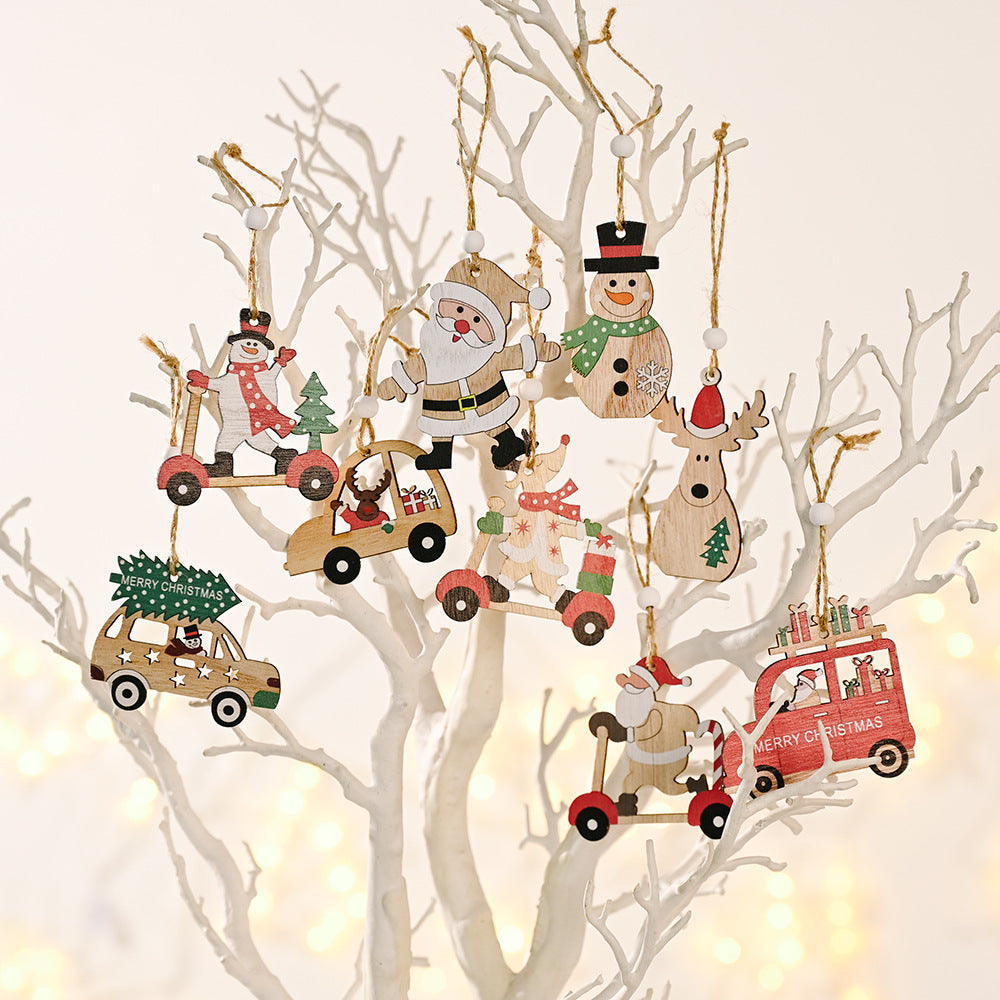 Wooden Christmas Ornaments for Nostalgic Tree Charm