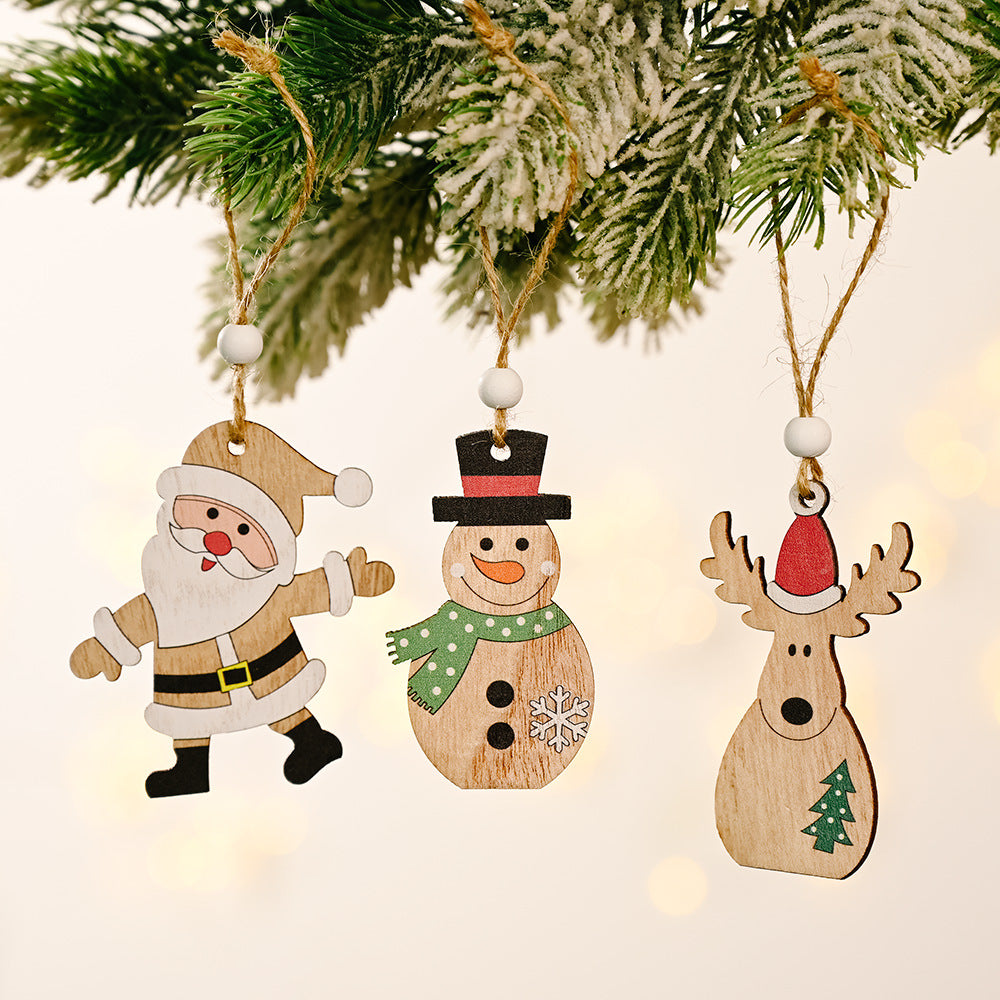 Wooden Christmas Ornaments for Nostalgic Tree Charm