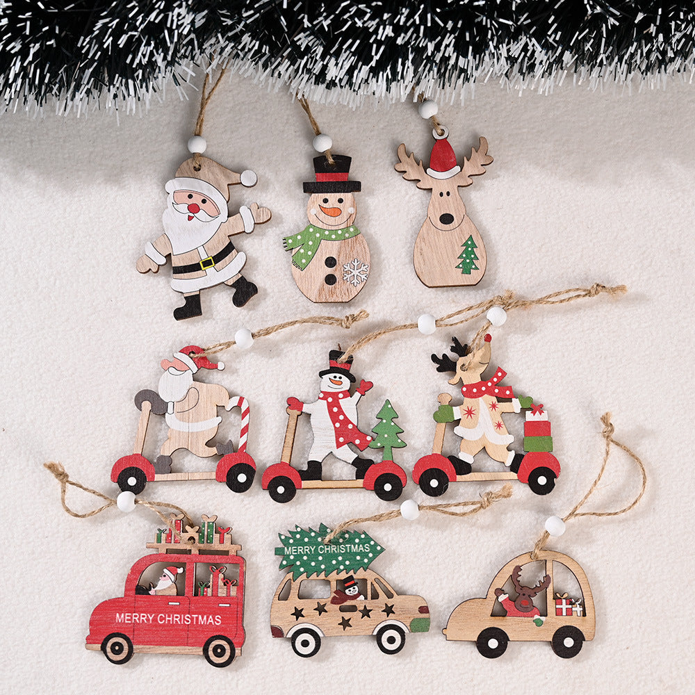 Wooden Christmas Ornaments for Nostalgic Tree Charm