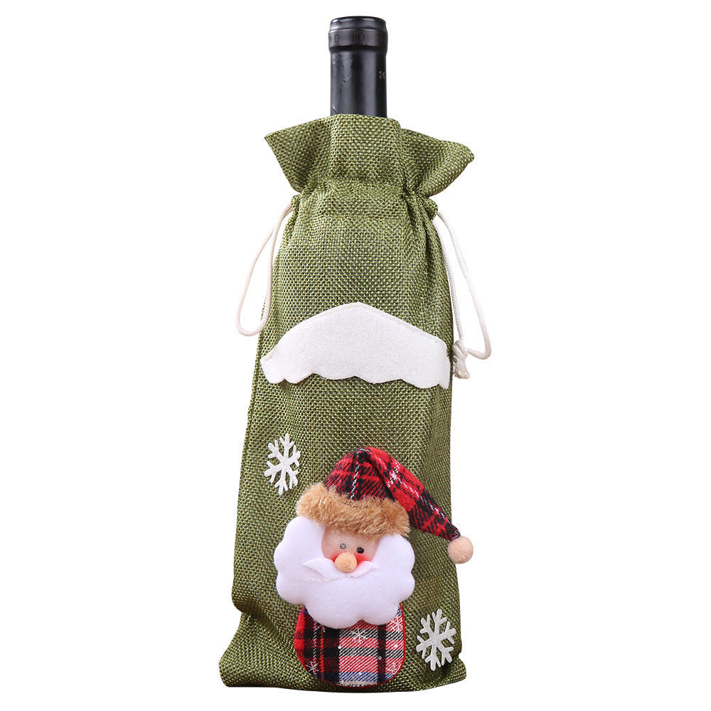 Christmas Wine Bottle Covers for Festive Table Decor