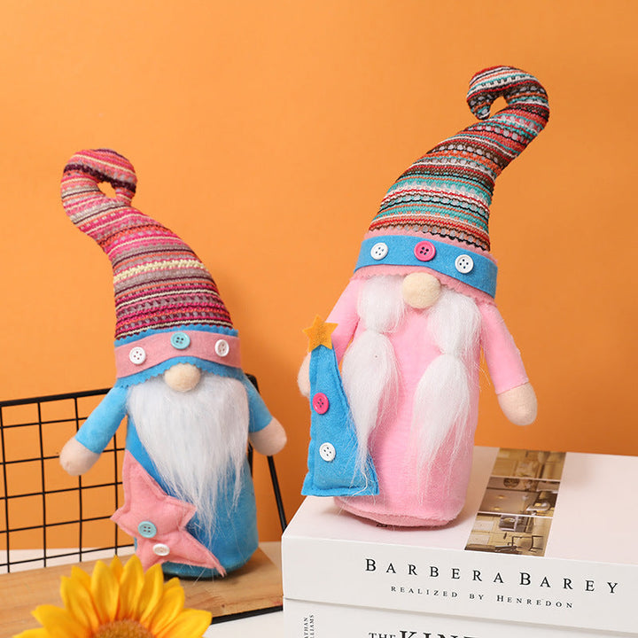 Christmas Gnome Decorations Pair for Festive Displays