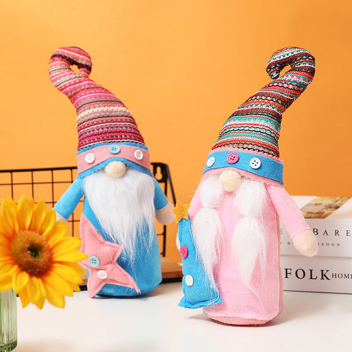 Christmas Gnome Decorations Pair for Festive Displays