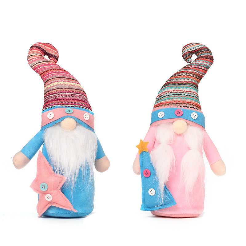 Christmas Gnome Decorations Pair for Festive Displays