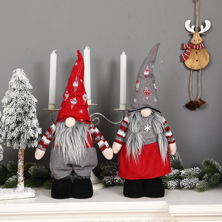 Christmas Gnome Doll Pair - Standing Faceless Holiday Decor