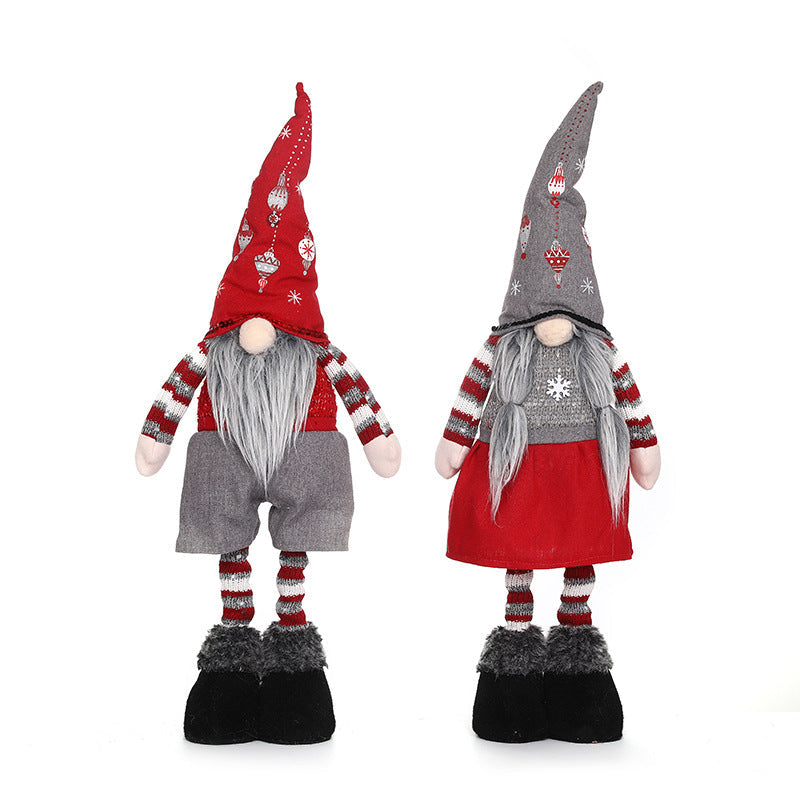 Christmas Gnome Doll Pair - Standing Faceless Holiday Decor