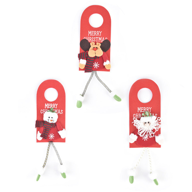 Christmas Door Hangers with Plush Holiday Characters