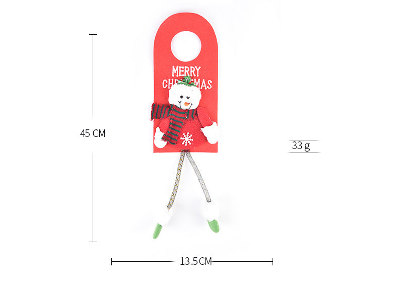 Christmas Door Hangers with Plush Holiday Characters