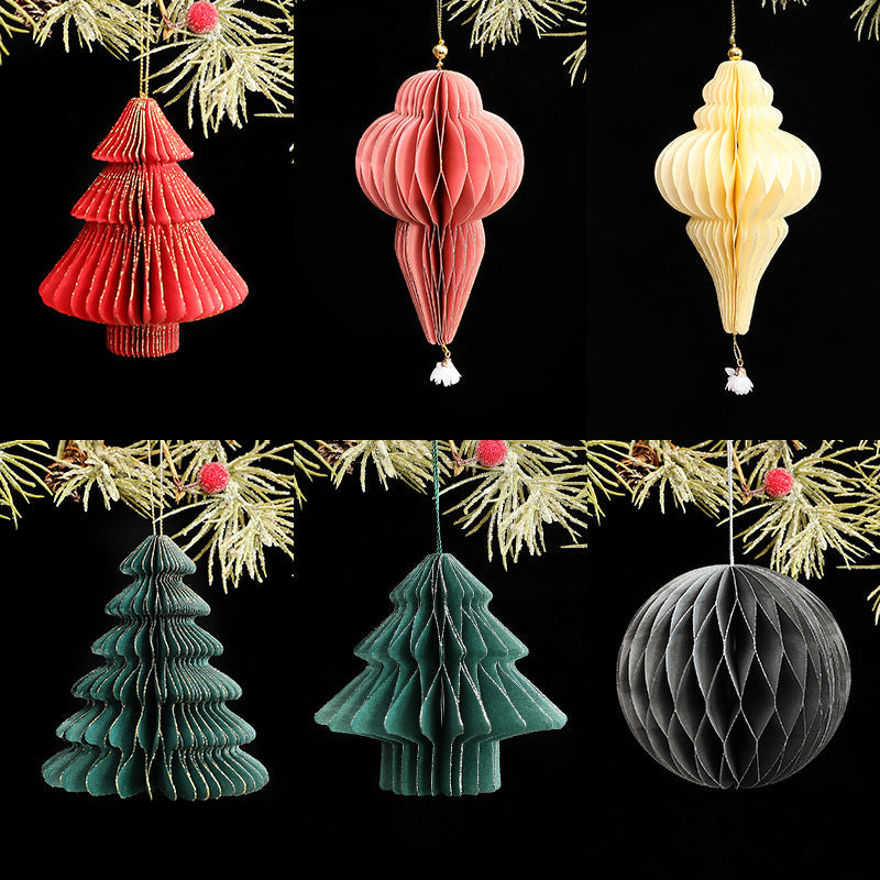 Honeycomb Christmas Ornaments For Dimensional Charm