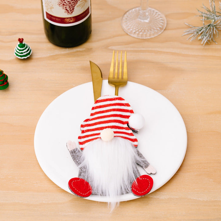 Christmas Gnome Cutlery Holders for Festive Tables