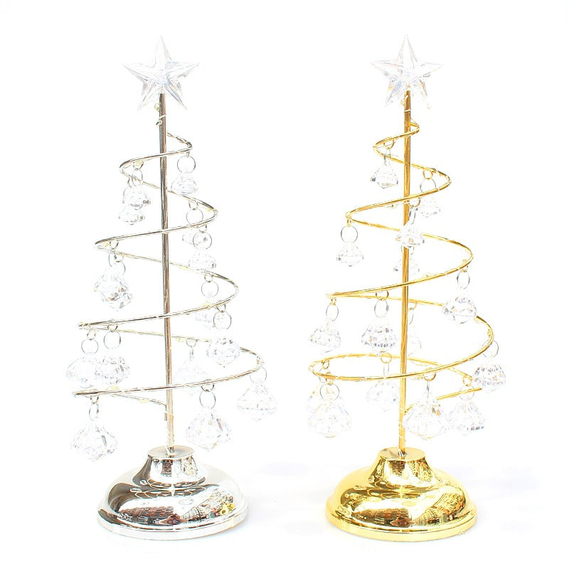 Illuminated Crystal Christmas Tree Night Light Decor