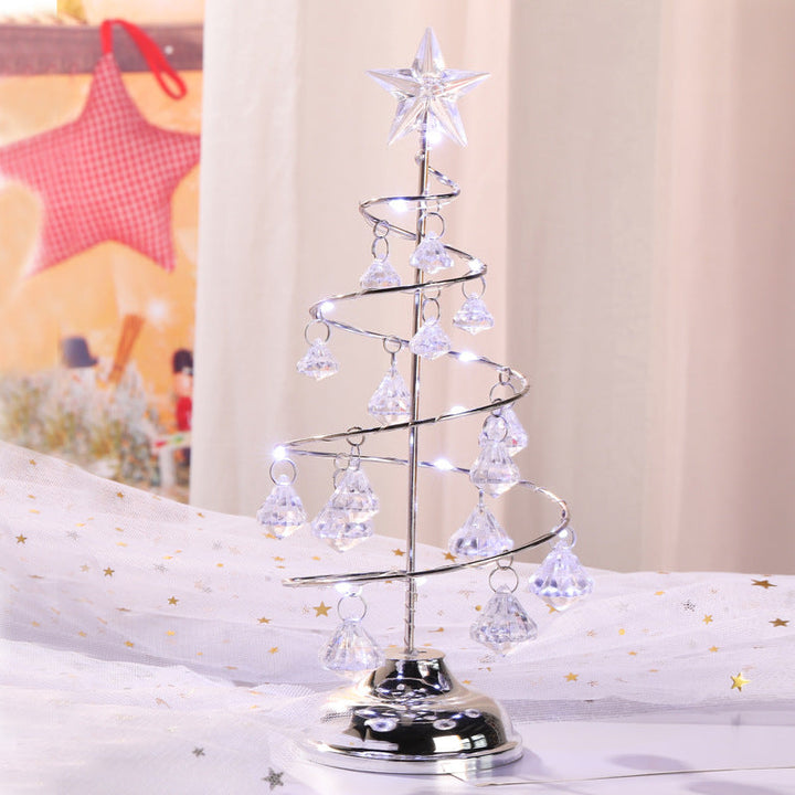 Illuminated Crystal Christmas Tree Night Light Decor