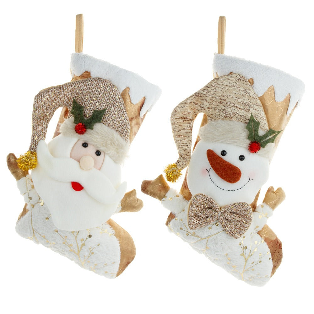 Christmas Plush Stocking Gift Bag for Festive Treats