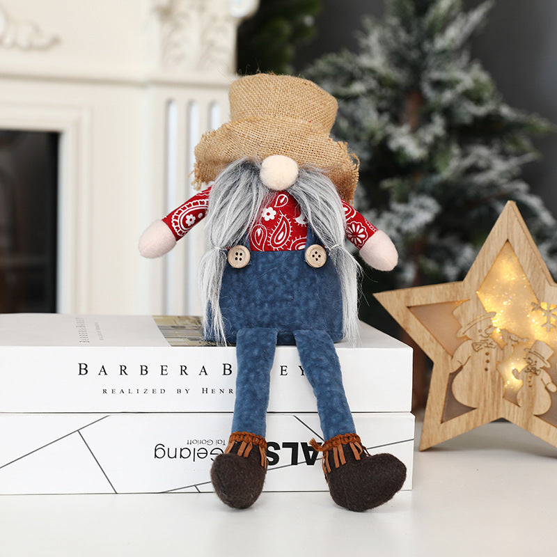 Rustic Christmas Cowboy Dolls for Festive Shelf Decor
