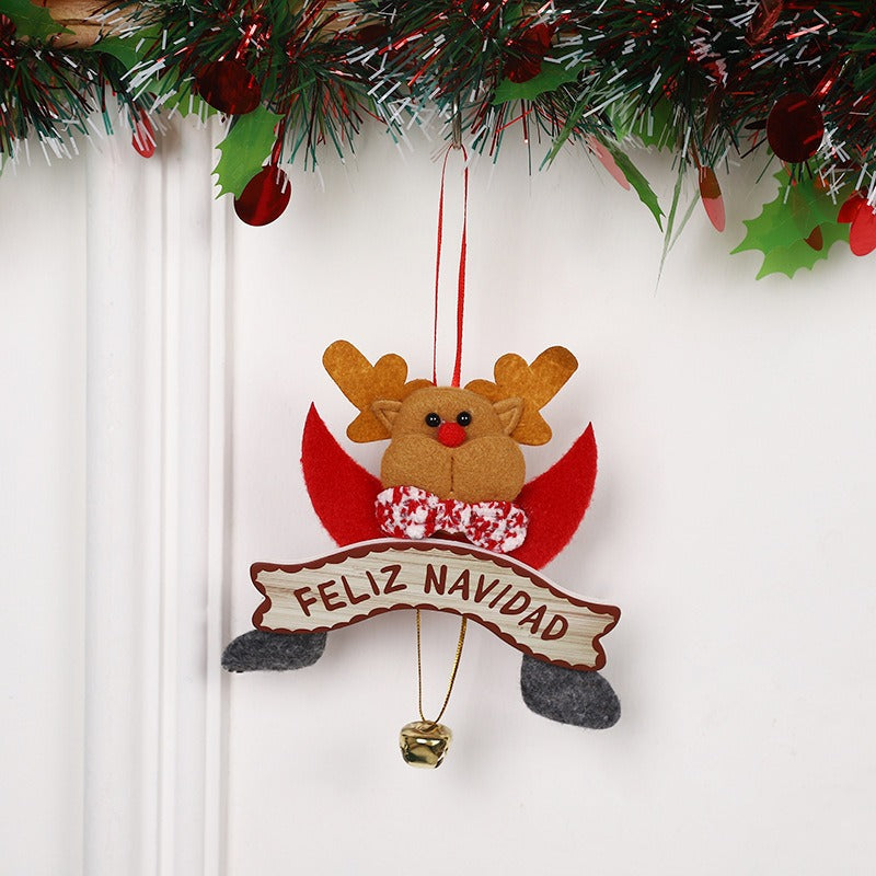 Christmas Pendant Ornament with a Jingle Bell