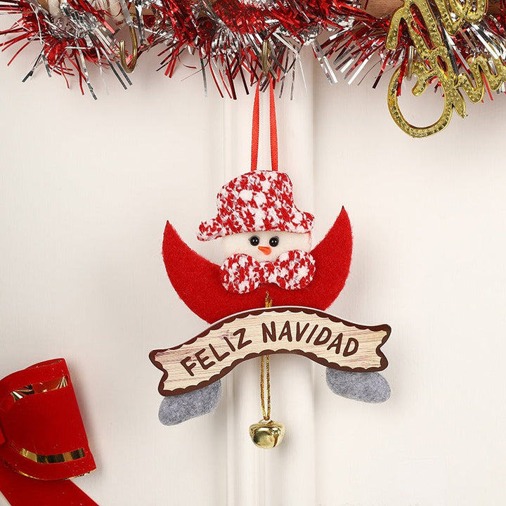 Christmas Pendant Ornament with a Jingle Bell