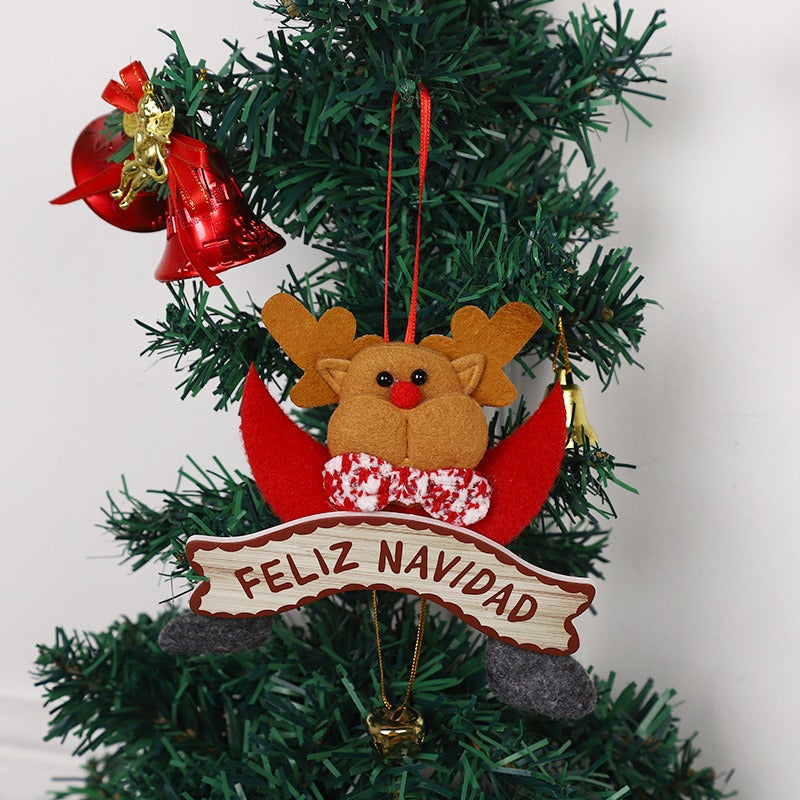 Christmas Pendant Ornament with a Jingle Bell